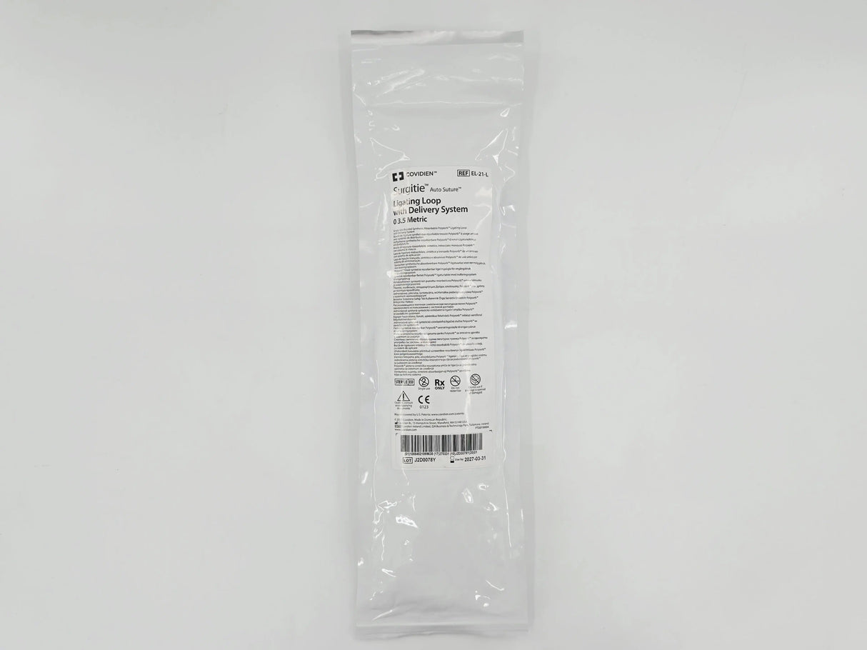 Empaque Covidien Surgitie EL-21-L asa ligadora Polysorb 0 violeta 21 pulgadas