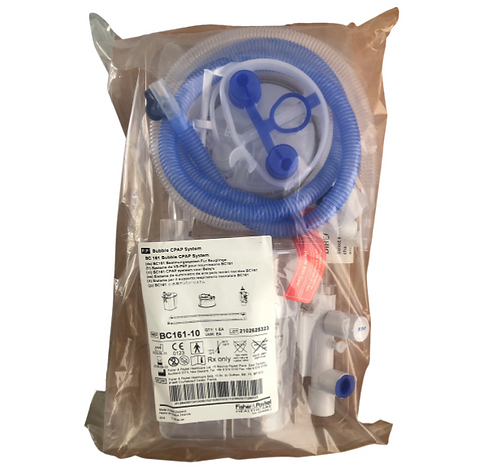 Fisher & Paykel BC161-10, sistema Bubble CPAP neonatal con circuito calentado y cámara humidificadora