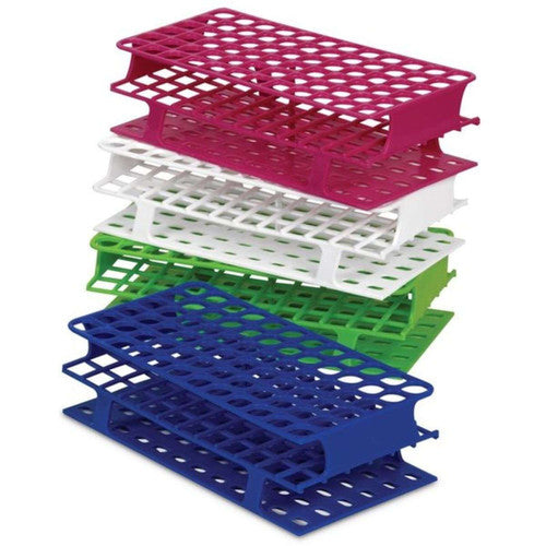 Gradillas Heathrow Scientific OneRack PP de 72 posiciones en varios colores; magenta arriba