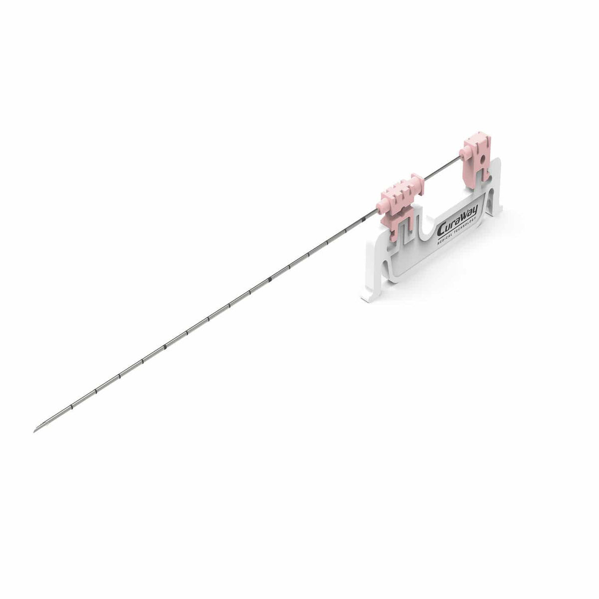 Aguja de biopsia Curaway SBN compatible Magnum, cánula graduada y tope de profundidad sobre blanco