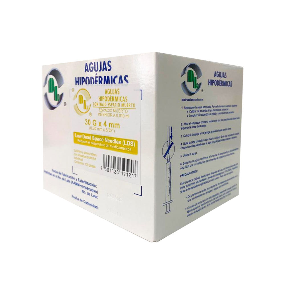Aguja hipodérmica DENTILAB desechable caja con 100 piezas