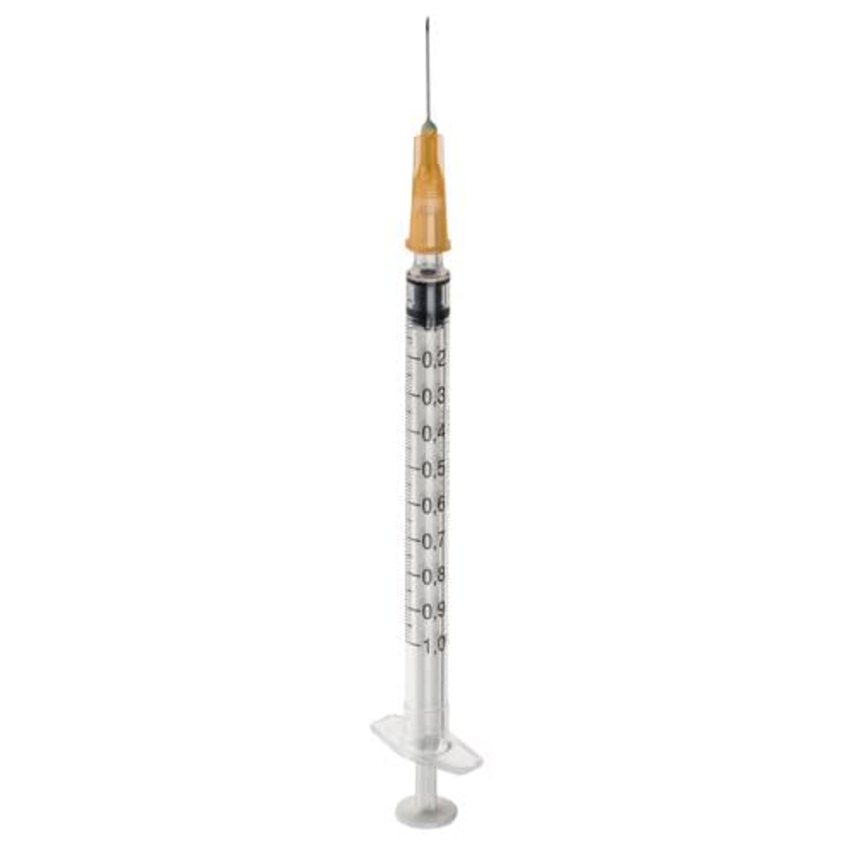 BD jeringa de 1 ml con aguja 25G x 16 mm color naranja, referencia 302579