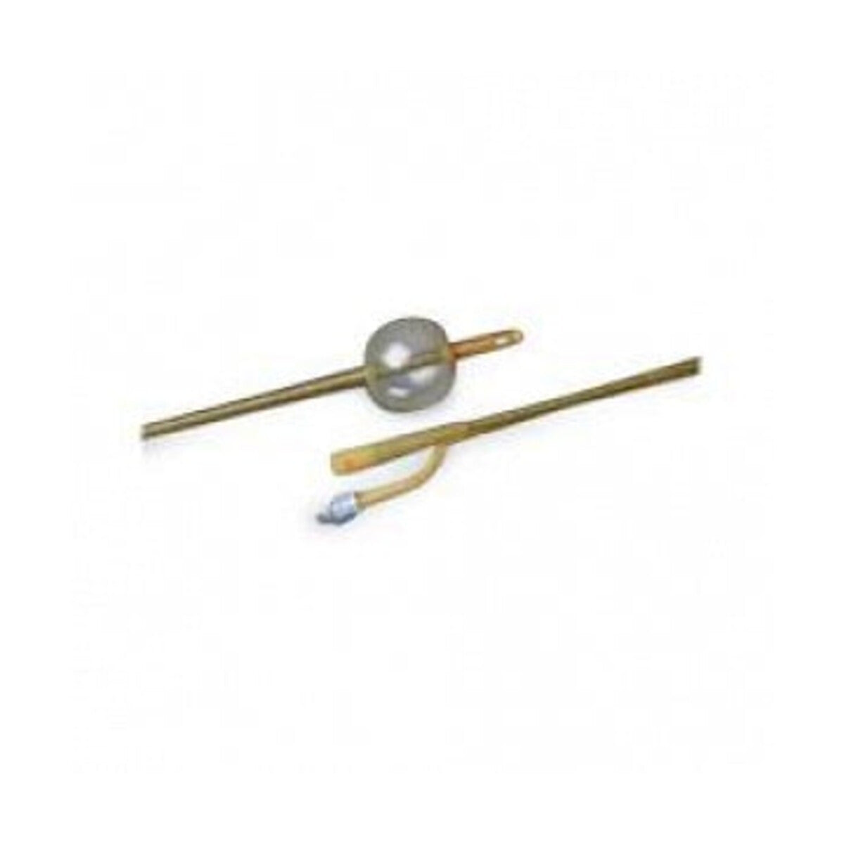 BD Lubricath 2551H, sonda Foley de hematuria de 3 vías con balón de 30 cc sobre fondo blanco
