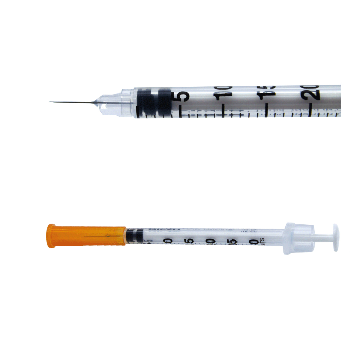 BD Plastipak 302593 kit de vacunación de 1 ml con agujas 20G × 32 mm y 25G × 16 mm