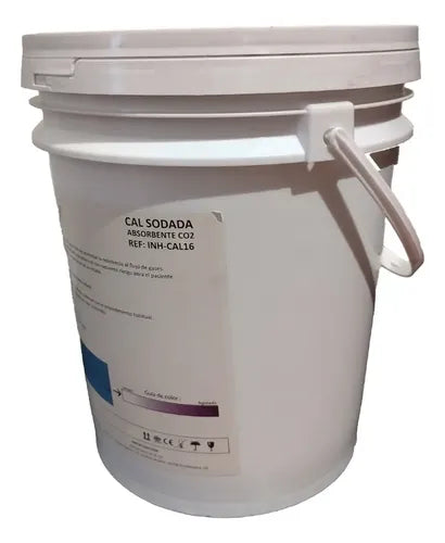 Cal sodada con indicador Inhalotech INH-CAL16, cubeta de 16 kg