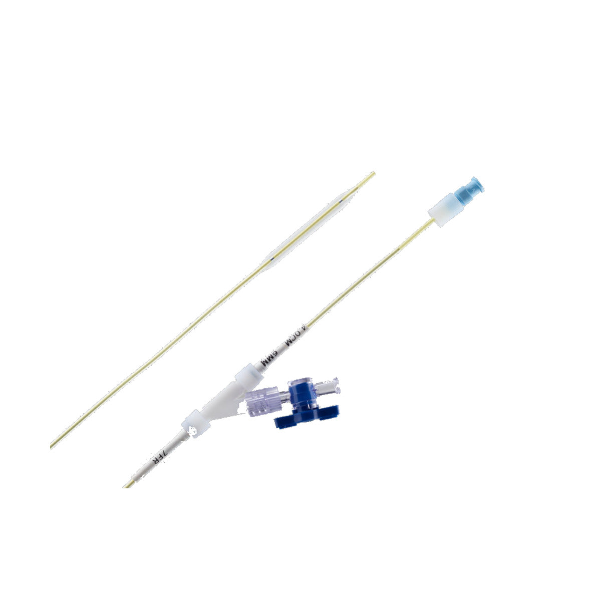 Cook Balloon Ureteral Dilator 010014, catéter 7 Fr con balón 6 mm × 4 cm y guía, sobre fondo blanco