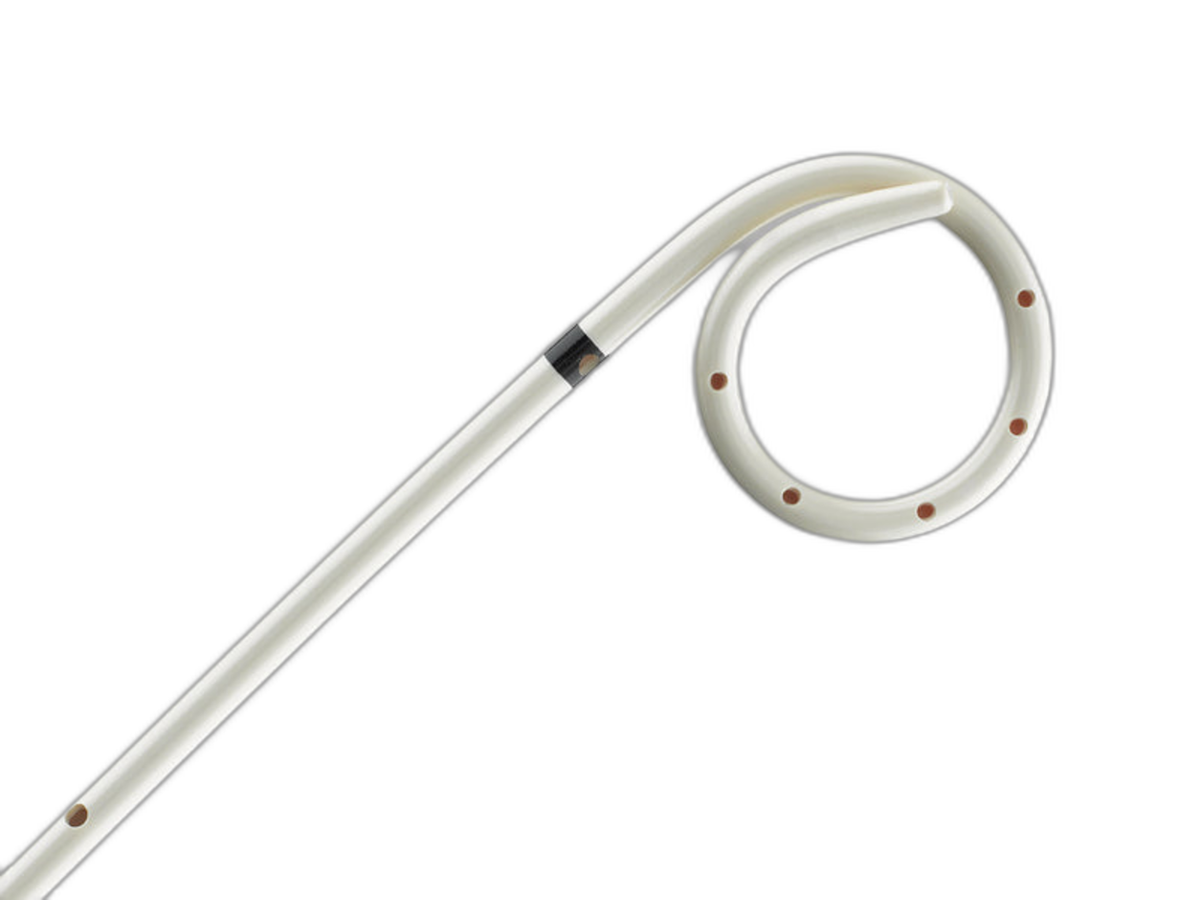 Stent ureteral suave Universa de Cook Medical, sobre fondo blanco