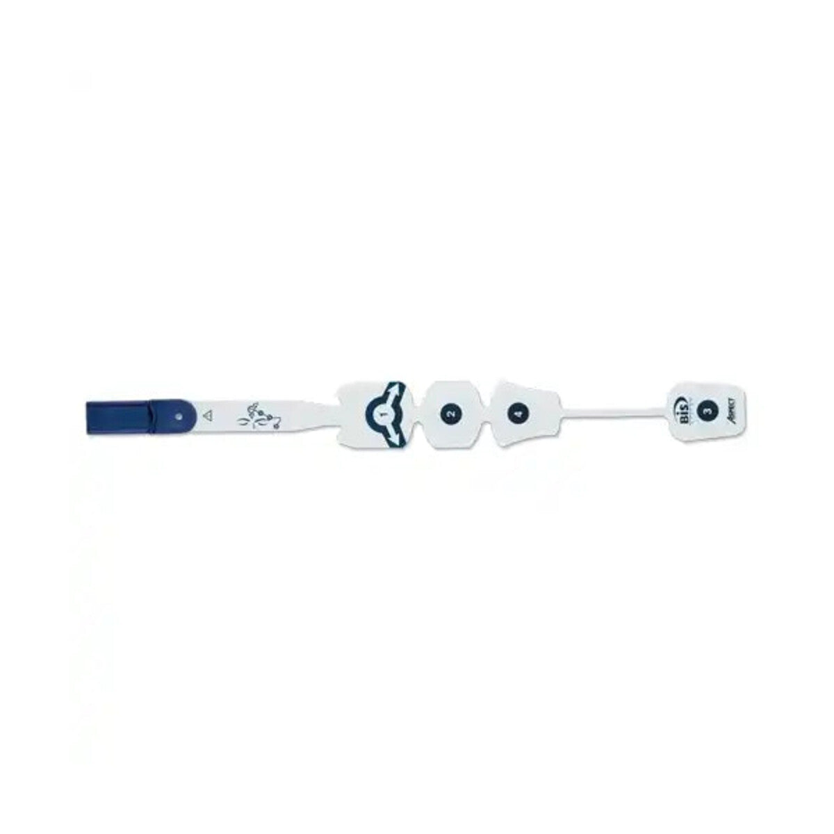 Sensor Covidien BIS Quatro 186-0106 de 4 electrodos para adulto, sobre fondo blanco