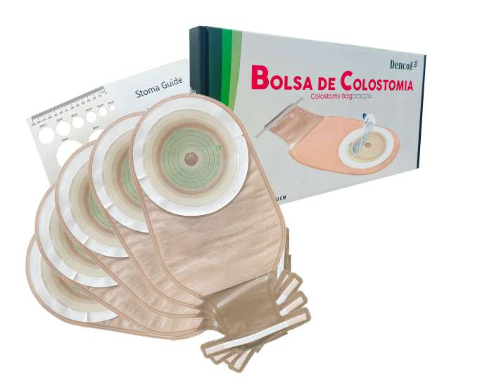 Bolsa de colostomía con filtro de carbón activado Dencof — paquete con 10 piezas — fotografía 1