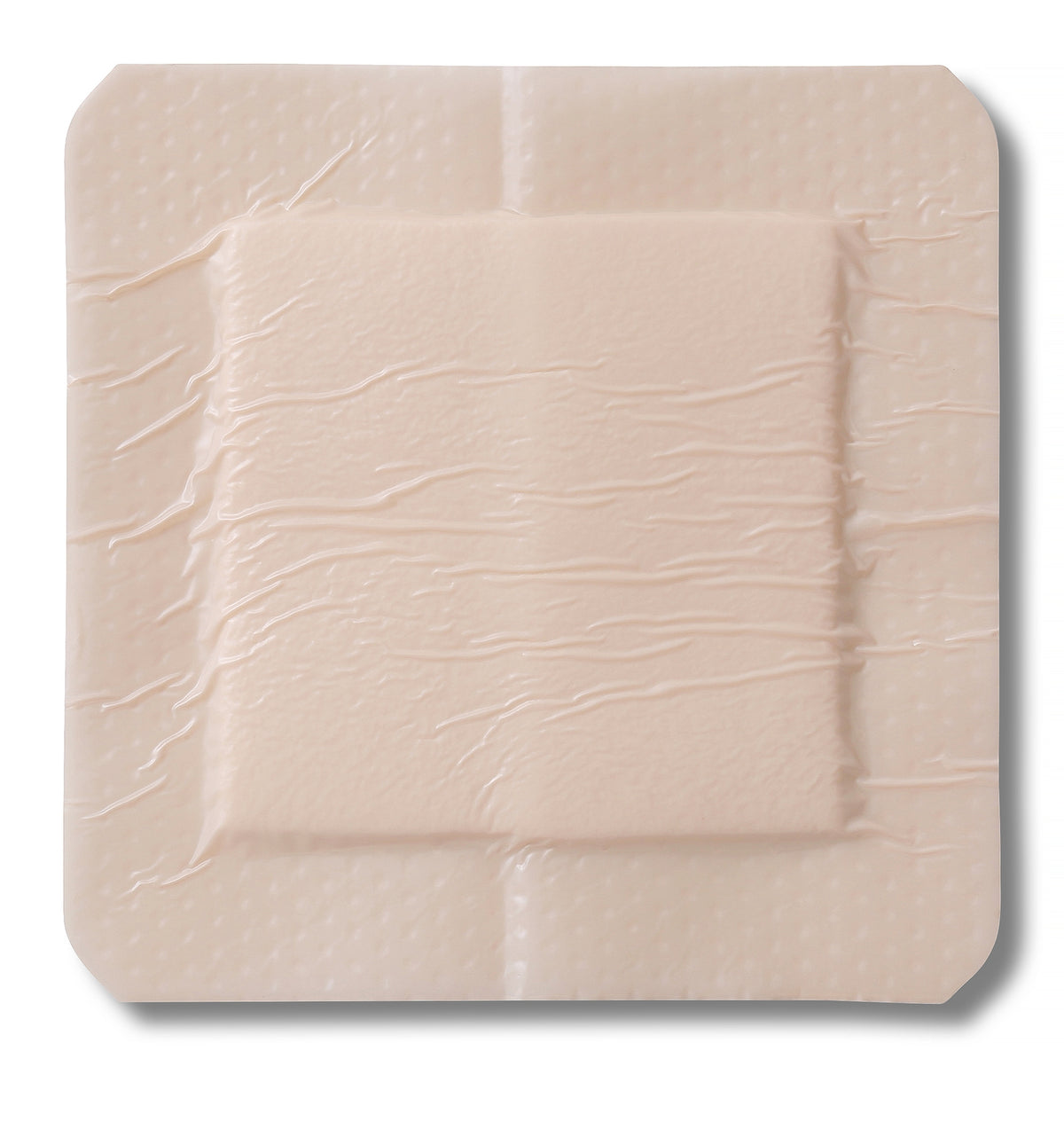 Apósito ConvaTec Foam Lite de espuma con adhesivo de silicona, vista del apósito sobre blanco