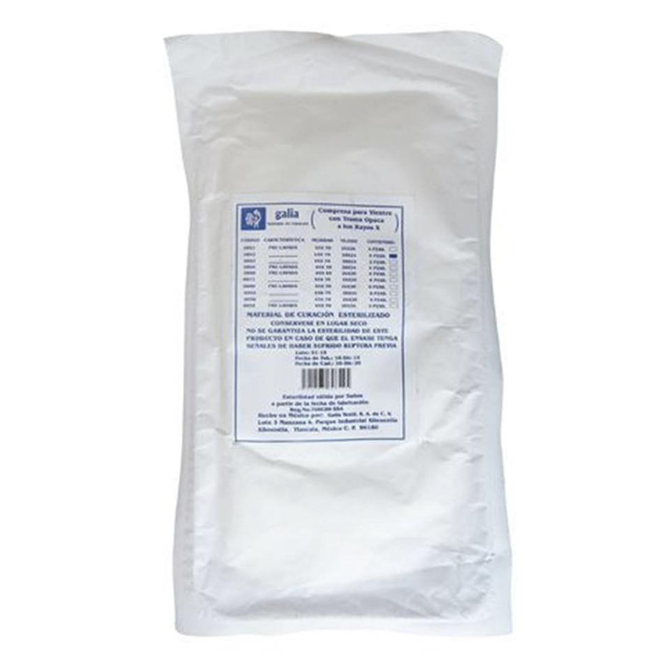 Galia GT00105 compresa estéril para vientre de 70 × 45 cm, cuatro capas
