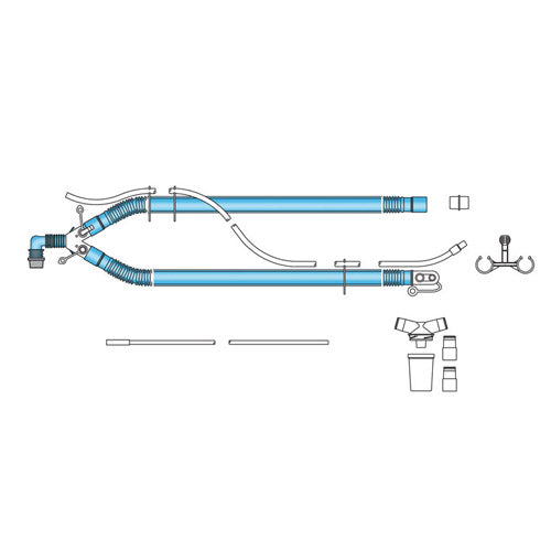 Hudson RCI 1617, circuito para ventilador adulto de 1.80 m con trampas de agua separadas