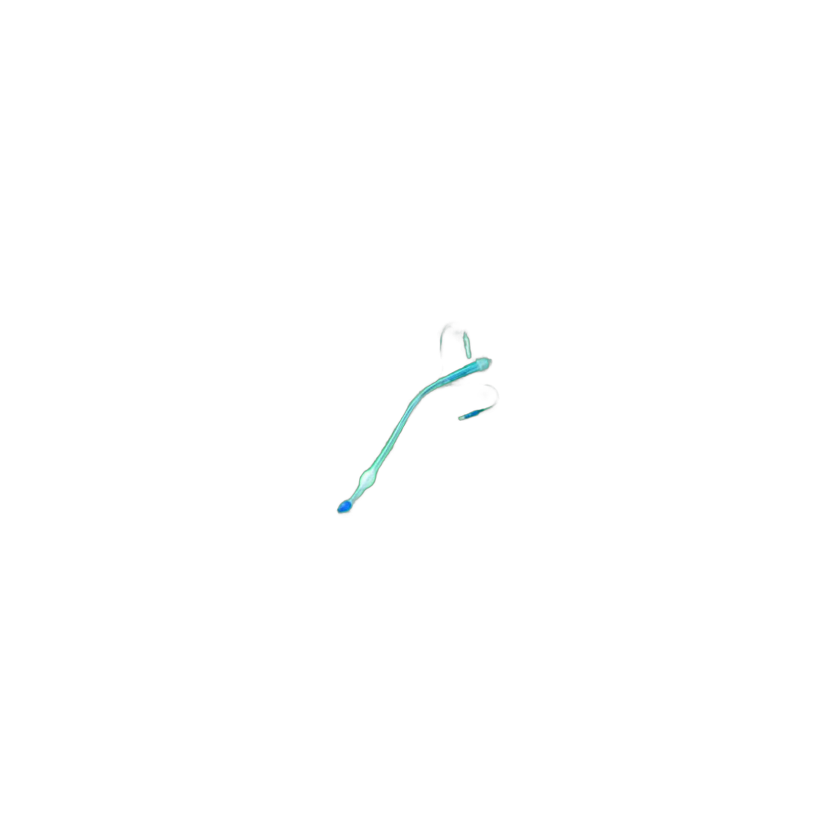 Hudson Sher-I-Bronch 5-16035, tubo endobronquial izquierdo de 35 Fr, sobre fondo blanco