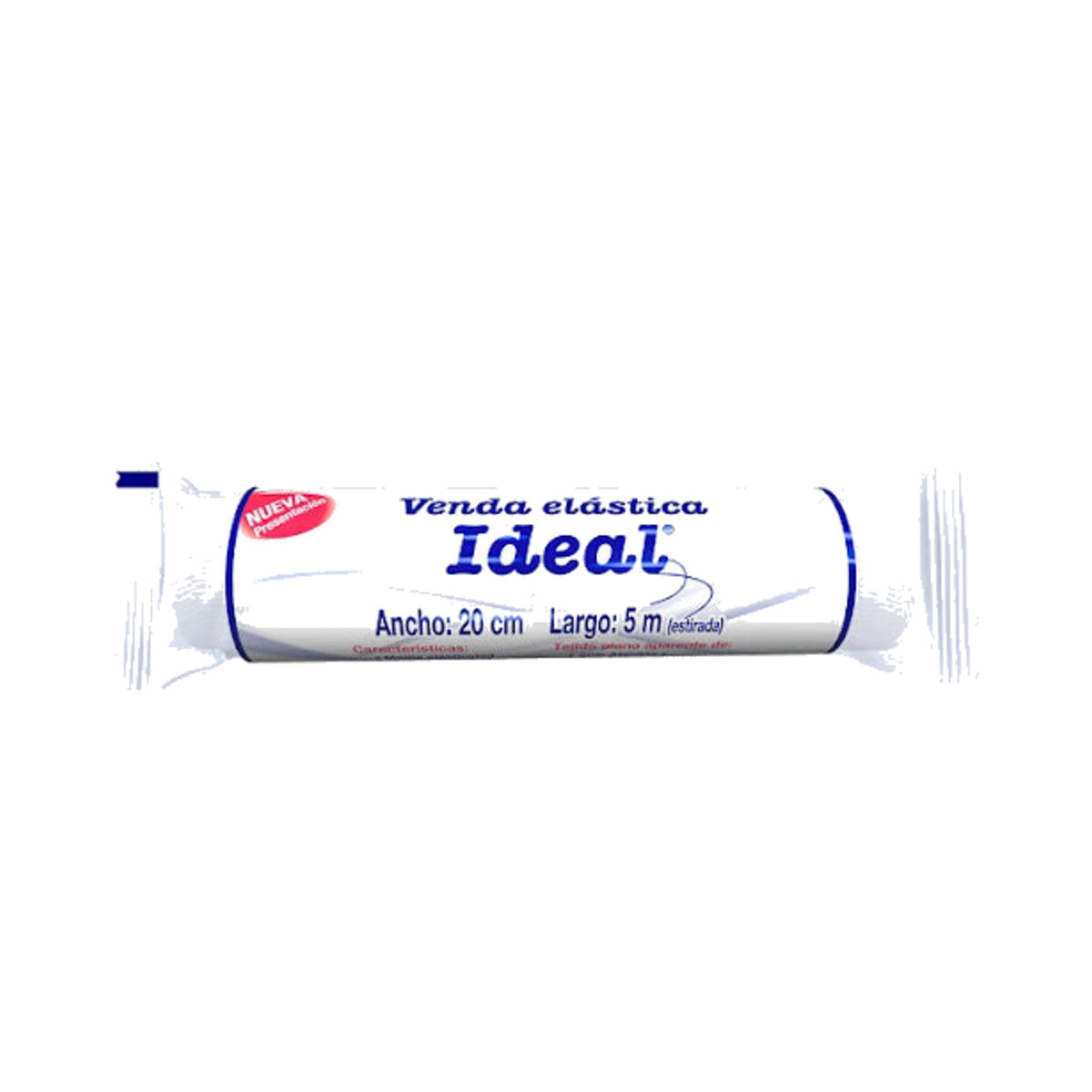 Venda elástica Ideal 20 cm × 5 m (estirada), 1 pieza sobre blanco