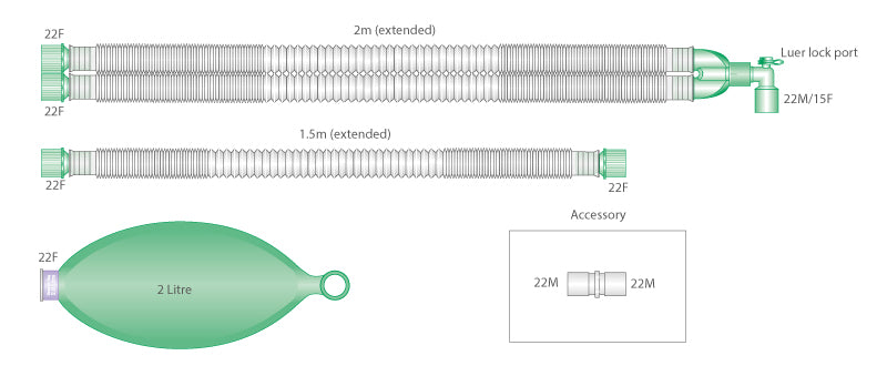 Compact 2154000, Circuito con bolsa 2 L — Intersurgical