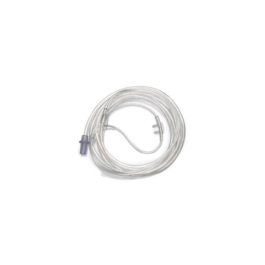 Cánula nasal para oxígeno Intersurgical pediátrica con tubo de 2.1 m sobre fondo blanco