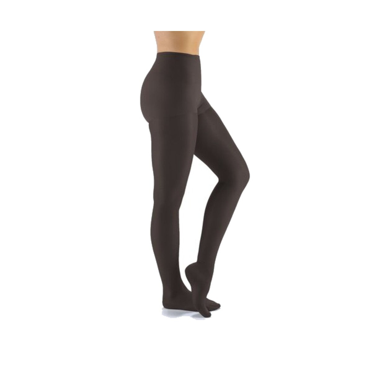 JOBST UltraSheer pantimedia, color negro, sobre fondo blanco