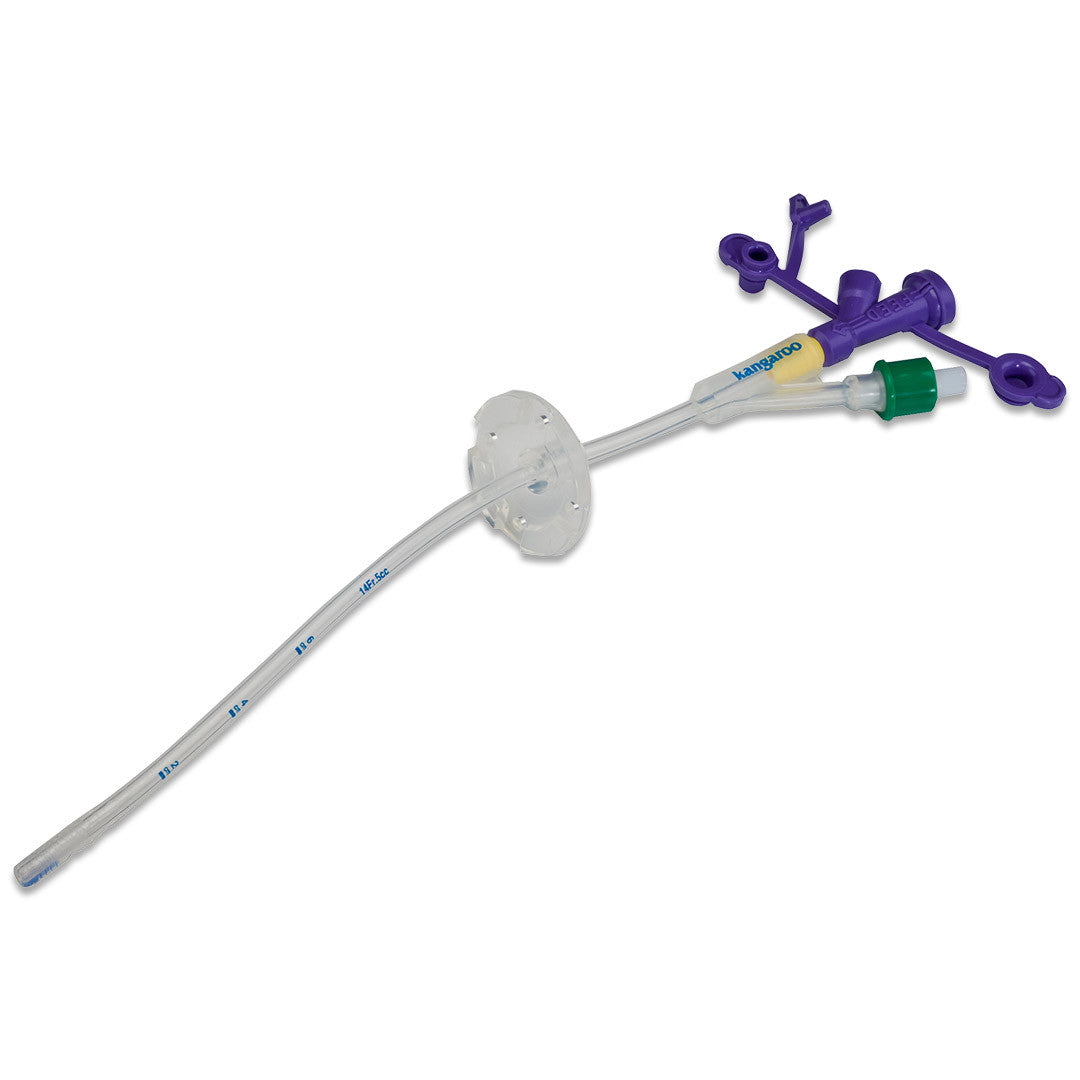Kangaroo, sonda de gastrostomía de silicona con puertos en Y y balón de 20 ml