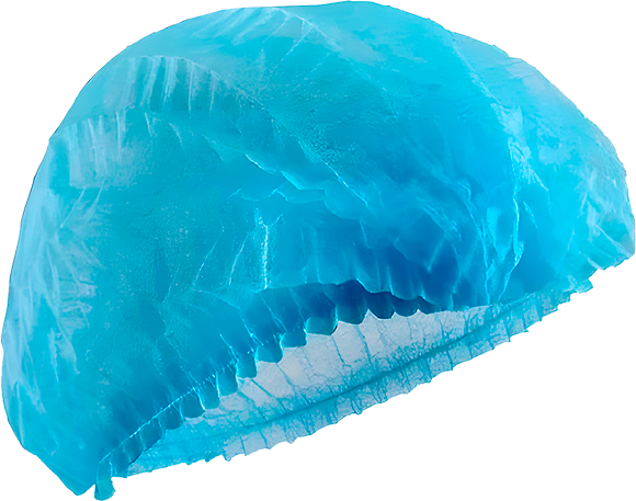 Gorro redondo azul MediMaz Surgical MMS-0116, talla universal, con elástico, para paciente o enfermera
