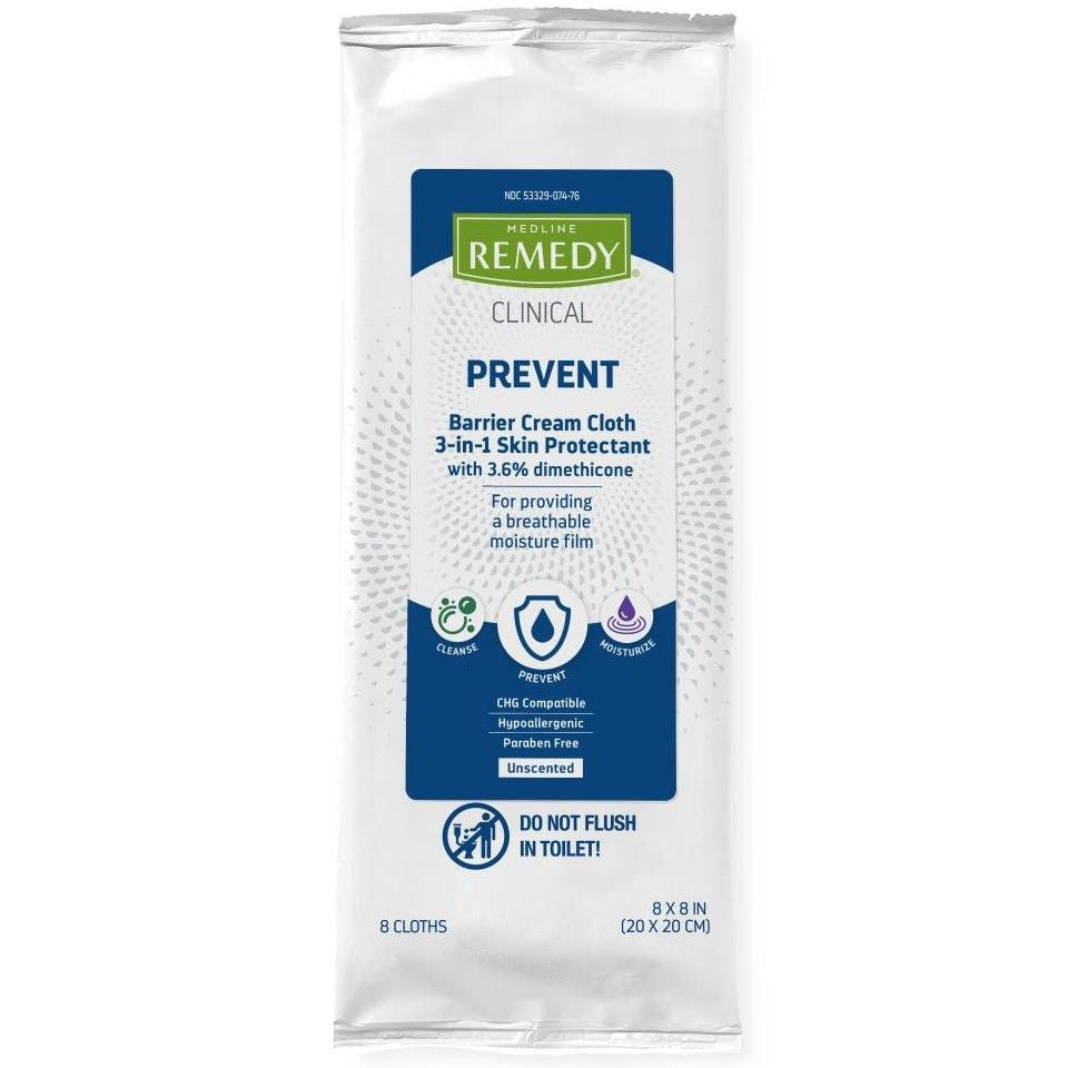 Medline MSC092507, toallitas Remedy sin fragancia con dimeticona