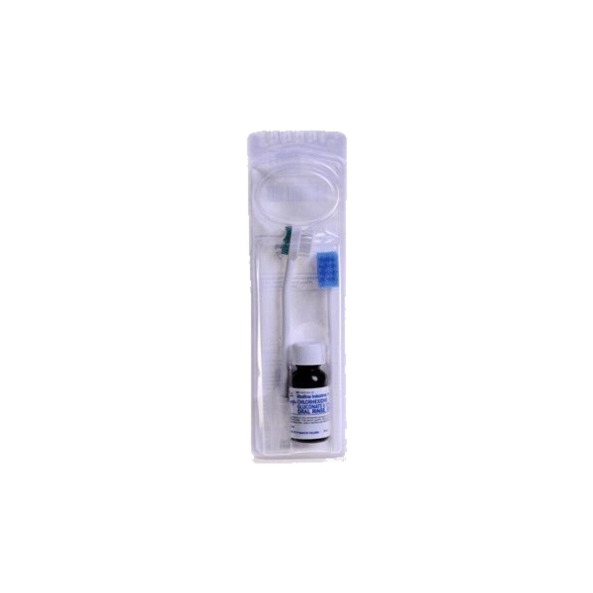 Kit de succión oral Medline MDS096573 con CHG 0.12% sobre fondo blanco