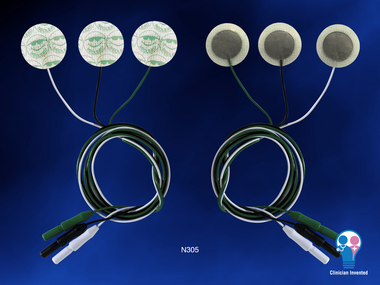 Electrodos ECG radiolúcidos Neotech NeoLead N305 estándar