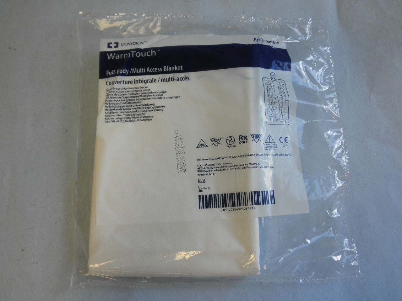 Empaque Covidien WarmTouch 5030810 manta térmica de cuerpo completo para adulto