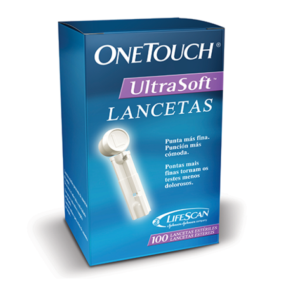 OneTouch UltraSoft caja con 100 lancetas estériles