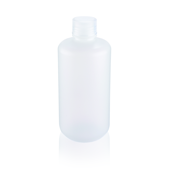 Frascos Wheaton HDPE natural, boca angosta; imagen del formato de la familia