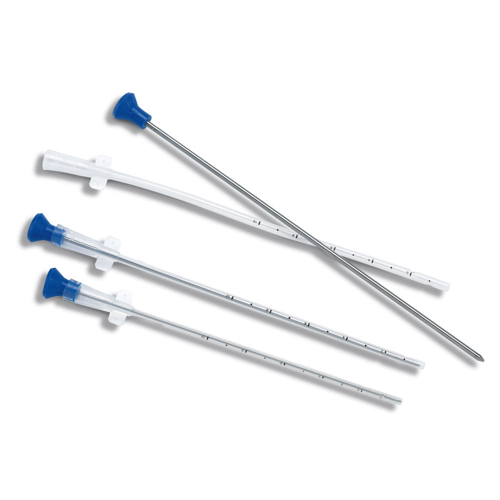 Utah Medical Thora-Cath, catéteres torácicos de silicona con trocar en 9.6, 12 y 14 Fr