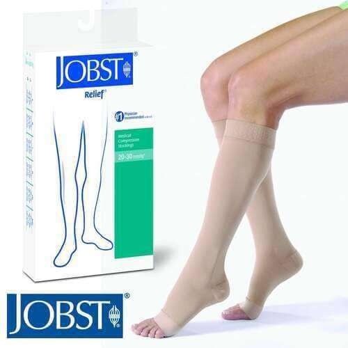 JOBST - 110303 - Medias de compresión para hombre hasta la rodilla con  punta cerrada, material extra firme para comodidad durante todo el día para