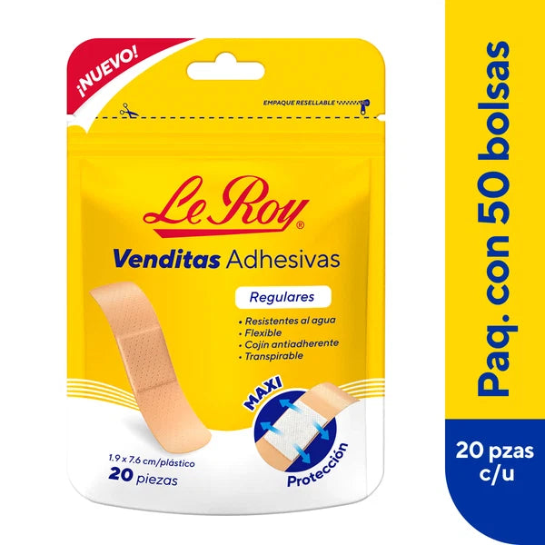 Le Roy vendita adhesiva surtida 30 piezas; referencia visual de la línea Venditas Adhesivas Le Roy