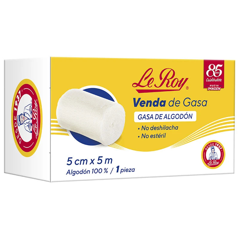 Le Roy venda de gasa 5 cm x 5 m