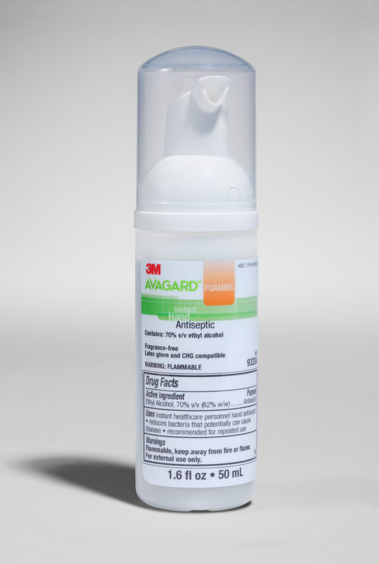 3M Avagard Foaming REF 9320A, frasco de bolsillo con bomba de espuma de 50 ml, antiséptico instantáneo para manos con 70% de alcohol etílico