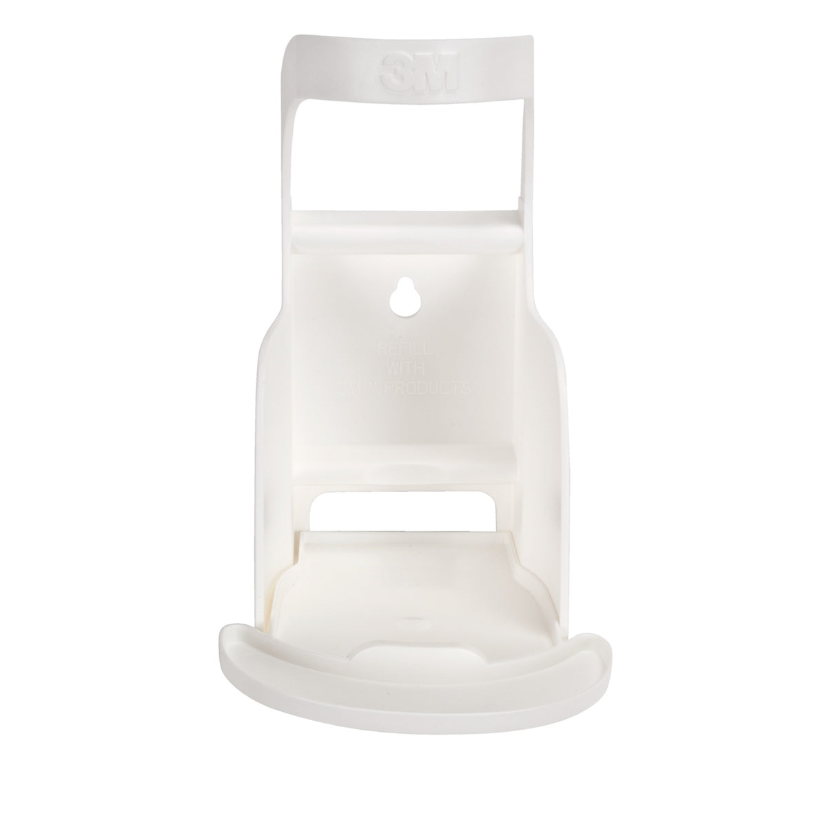 Soporte de pared 3M Avagard 9246, moldeado en plástico blanco con logo 3M, para el frasco de Avagard Foaming