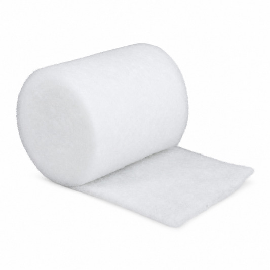 Rollo de guata sintética 3M Cast Padding MW03, 7.5 cm × 3.6 m, sobre fondo blanco