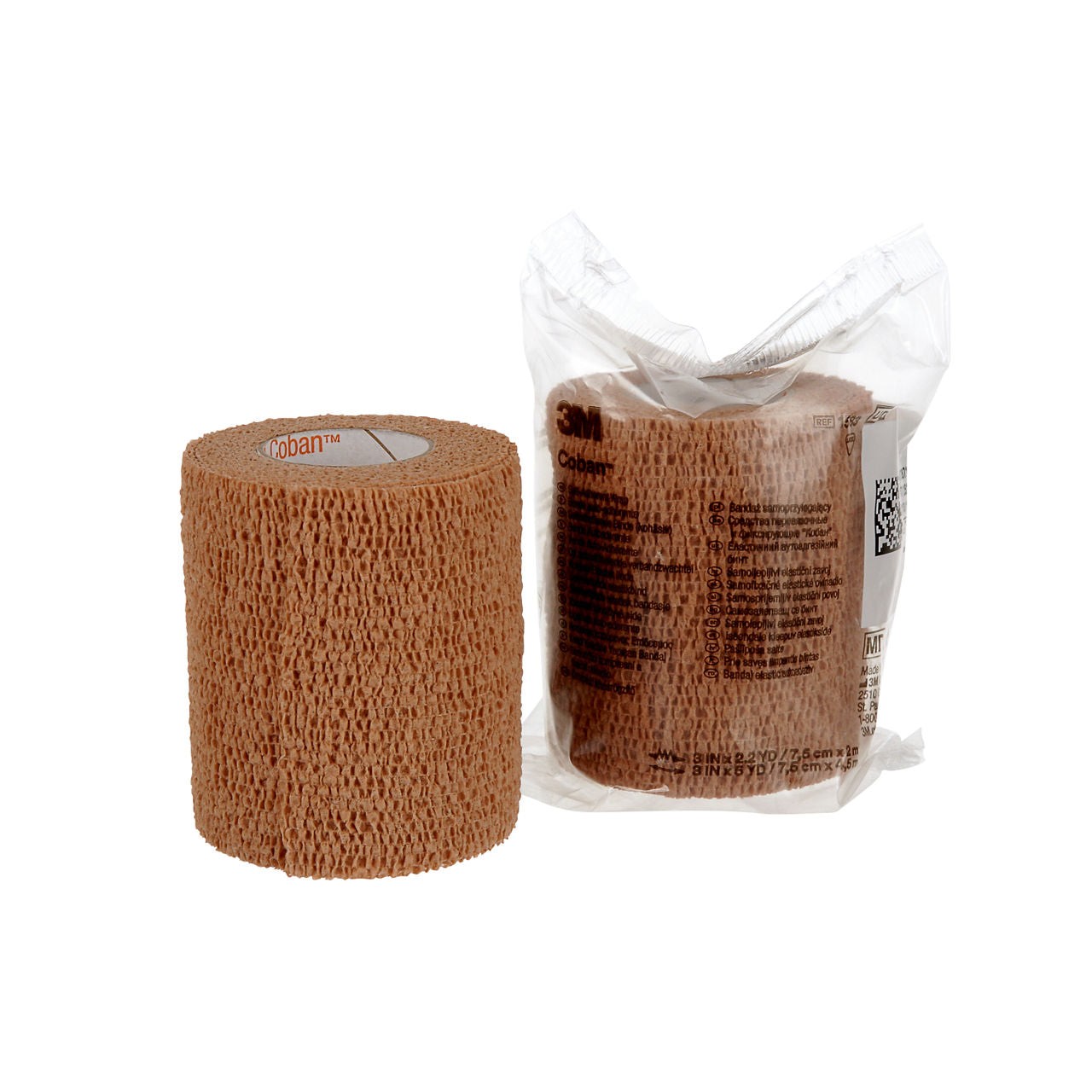 3M Coban 1583 color piel de 7.5 cm x 4.5 m, paquete de 24 rollos