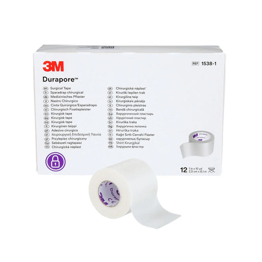 3M Durapore cinta quirúrgica 1538-1 de 2.5 cm x 9.1 m
