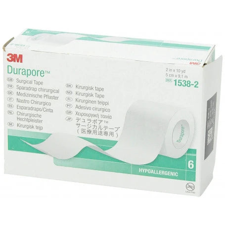 3M Durapore cinta quirúrgica 1538-2 de 5 cm x 9.1 m