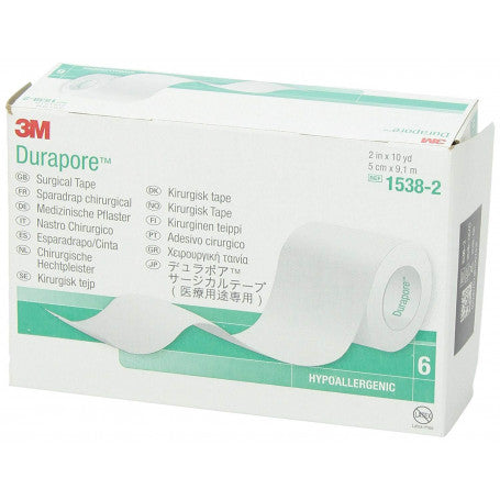 3M Durapore cinta quirúrgica 1538-2 de 5 cm x 9.1 m