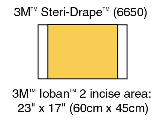 3M Ioban 2 campo antimicrobiano de incisión 6650 de 66 x 45 cm