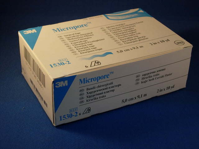 3M Micropore cinta quirúrgica blanca 1530-2 de 5 cm x 9.1 m