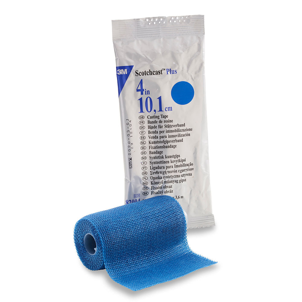 3M Scotchcast Plus cinta de fibra de vidrio azul 82004B de 10 cm x 3.6 m