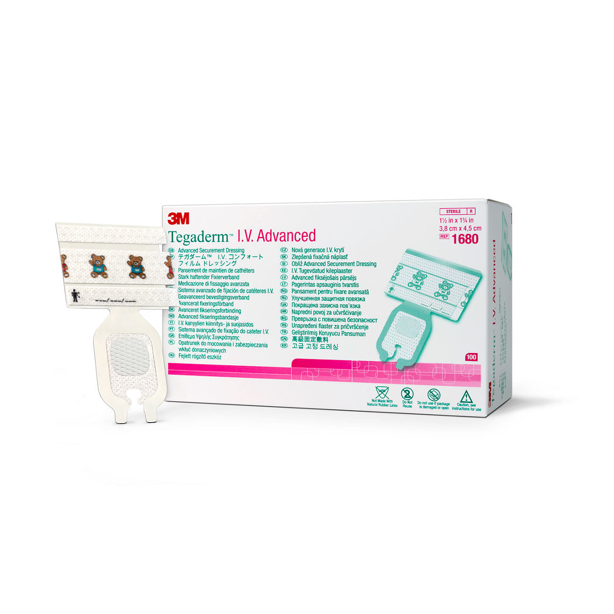 3M Tegaderm I.V. Advanced 1680 de 3.8 x 4.5 cm