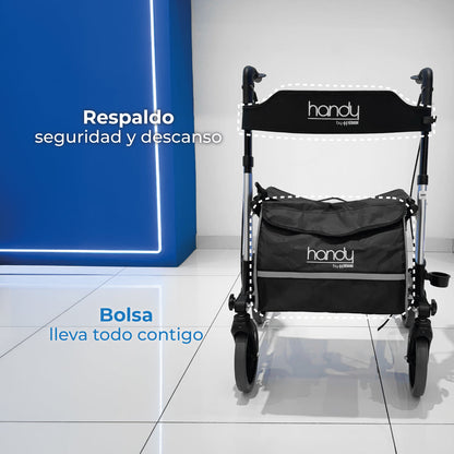Respaldo y bolsa de la andadera, vista posterior de la galería AN01A