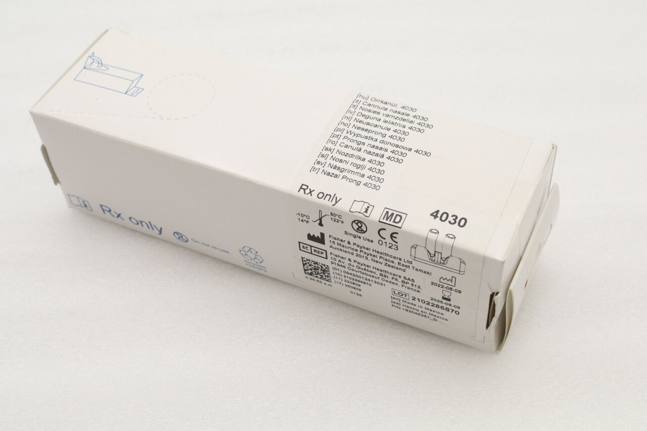 Fisher & Paykel BC4030-10, cánula nasal FlexiTrunk para Bubble CPAP de 4.0 mm y 3.0 mm