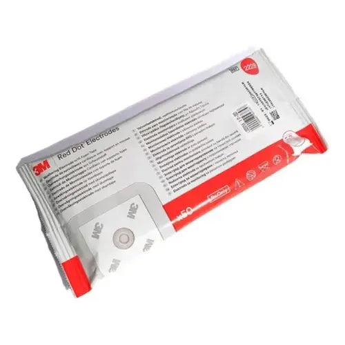 3M Red Dot 2228, electrodo ECG adulto con cinta de espuma, 3 x 4 cm