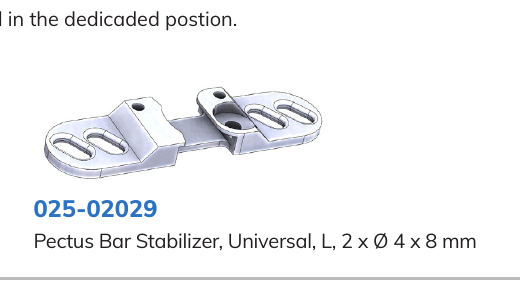 MedXpert 025-02029 estabilizador Pectus universal izquierdo