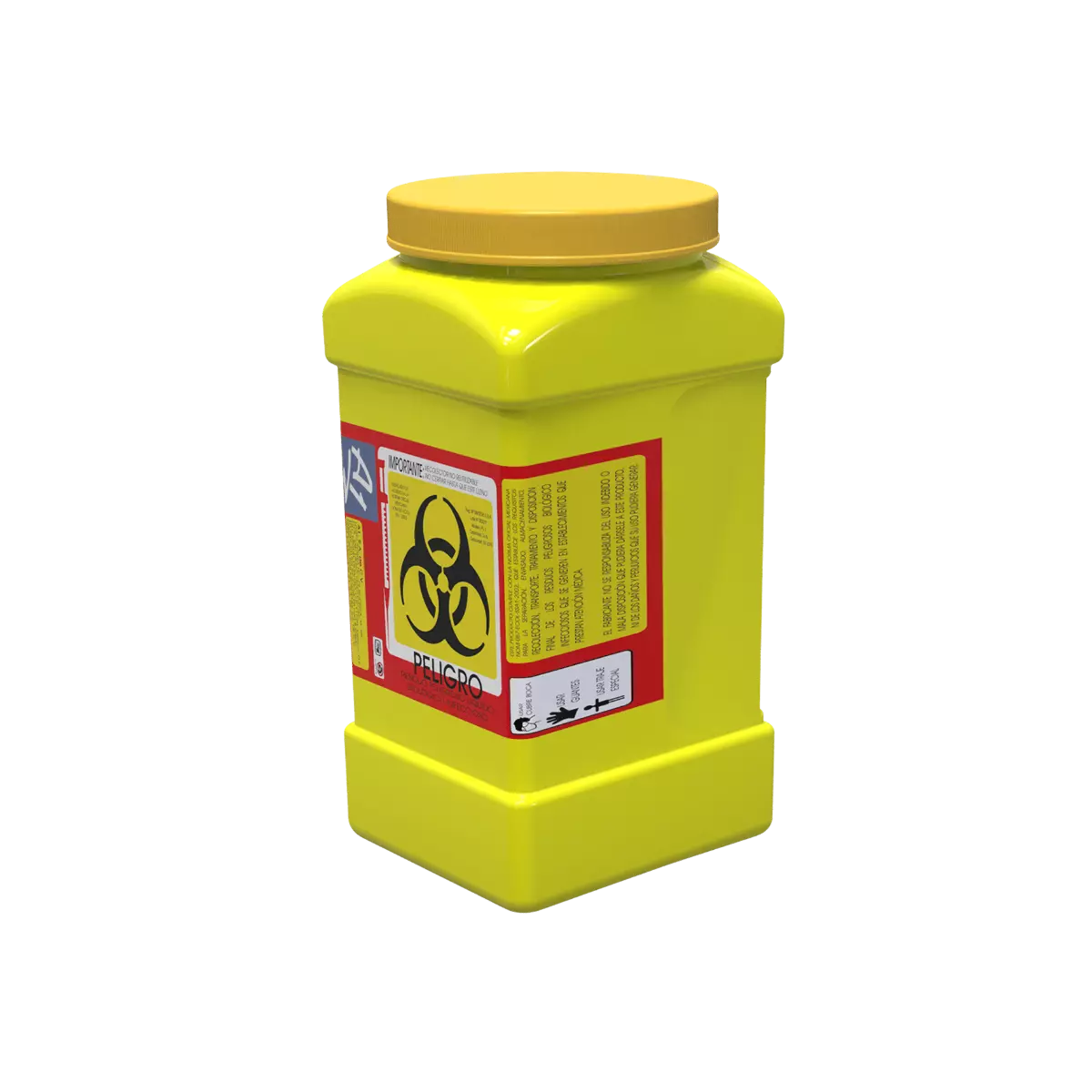 Recolector A1 para líquidos de 3 L color amarillo, con tapa