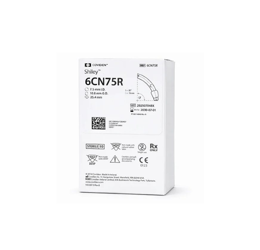 Covidien Shiley 6CN75R, cánula de traqueostomía flexible 7.5 mm
